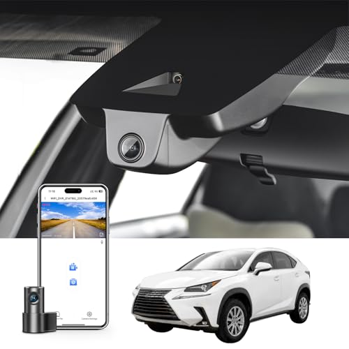 Mangoal Front 4K & Rear 1080p Dash Cam Custom for Lexus NX 2018 2019 2020 2021(Model B), 350 300 Sport 250 F Premium,OEM Look, UHD 2160P Video,Parking Mode, WiFi & App,Loop Recording 128GB Card