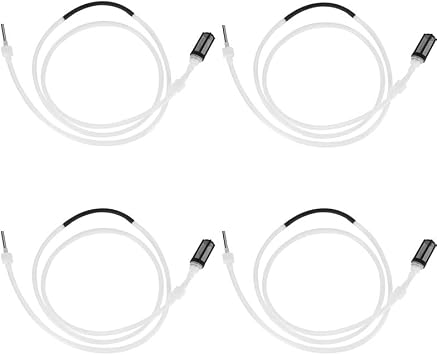 Hanchen Complete Replacement Tube for 650ml/min Peristaltic Pump Liquid Filling Machine ID 6mm Special Peristaltic Tube Clear Silicone Tube with Check Valve 4 Pcs