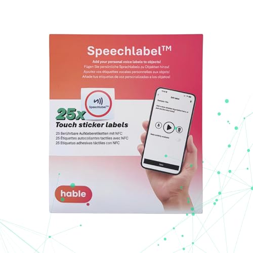 SpeechLabel NFC Touch Stickers 25pcs - Accessible Voice Labels for Visually Impaired, Tap to Record and Hear Audio Notes - Low Vision Aids Braille Stickers, for Elderly and Blind by Speechlabel - Used condition - Image 7