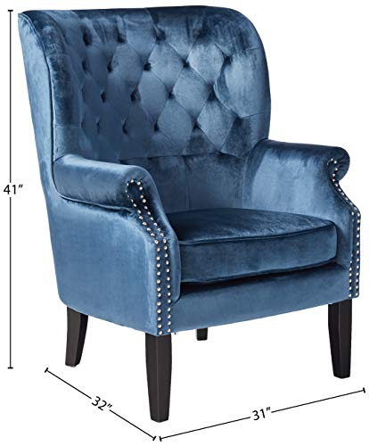 Christopher Knight Home Tomlin Velvet Club Chair, Cobalt 32D X 31W X 41H Inch #TOP4