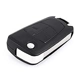 Material/Cubierta de pvc CABLEPELADO Carcasa Mando Llave del Coche 2 Botones Vauxhall Opel Negro