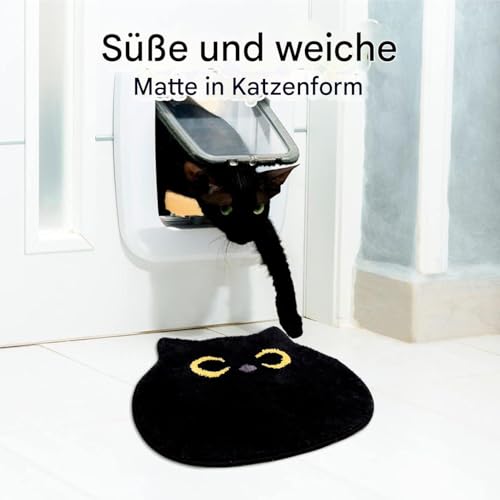 Tapis de bain chat noir mignon cadeau idéal décoration maison - 3