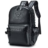 SPAHER 15,6 inch lederen laptop rugzak unisex casual dagrugzak ipad tas schooltas wandelen reizen zakelijke bagage buiten college schoudertas cadeau voor heren dames jongens meisjes