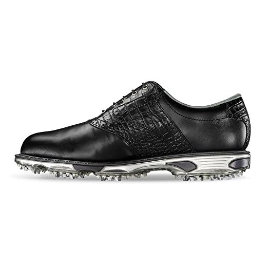 FootJoy Men's DryJoys Tour Previous Season Style Golf Shoes Black 8 XW Croc, US