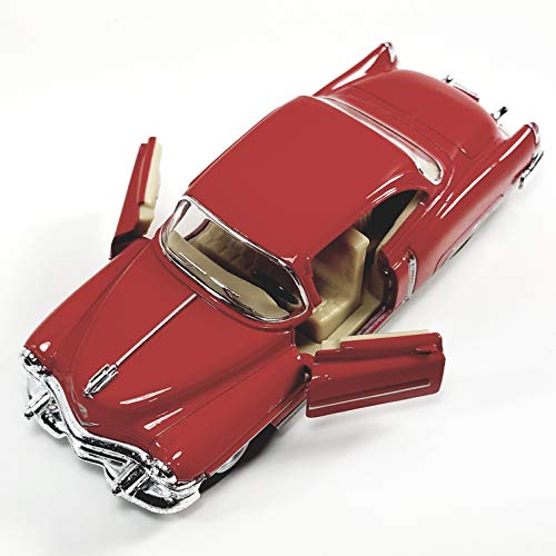 Kinsmart Cadillac Series 62 1953 Cherry Red 2 Door Coupe 1/43 O Scale Diecast Car For Unisex Children #TOP2