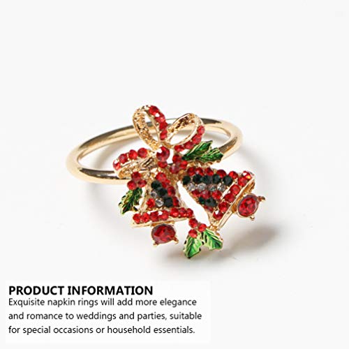 KESYOO 12Pcs Fechos de Guardanapo de Natal Guardanapo de Strass Fivelas Anéis de Guardanapo de Liga