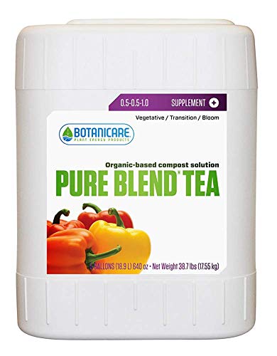 Botanicare Pure Blend Tea, Supplemental Nutrient, 0.5-0.5-1.0, 5 gal.
