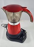 Red Portable Electric Espresso Maker 3 or 6 Cups/Cafetera Roja Portable Electrica Espresso de 3 o 6...