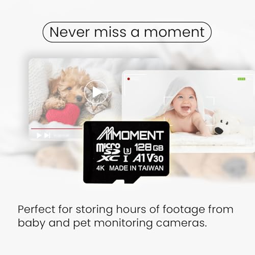 Image of MMOMENT MM13 Jolly 128GB (2 Pack) Micro SDXC Card, A1, UHS-I, U3, V30, Class 10 Compatible, Read Up to 100 MB /s,Write Up to 40 MB /s, SD Adapter Included