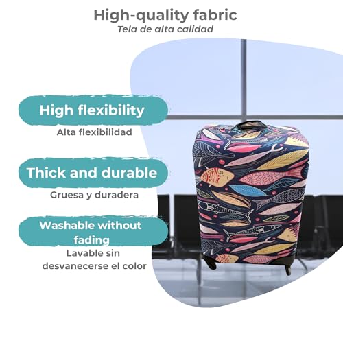 Kofferschutzhülle – Elastisch, Waschbar & Wiederverwendbar Kofferhülle – Gepäckschutz für Handgepäck, mittelgroße & große Koffer Schutzhülle – 4 Größen (S, M, L, XL) – Gepäckhülle