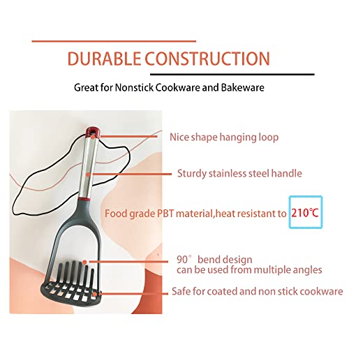 Non Scratch Potato Masher - Versatile Masher Hand Tool And Potato Smasher With Strong Stainless Steel Handle,Safe For Non-Stick Cookware #TOP2