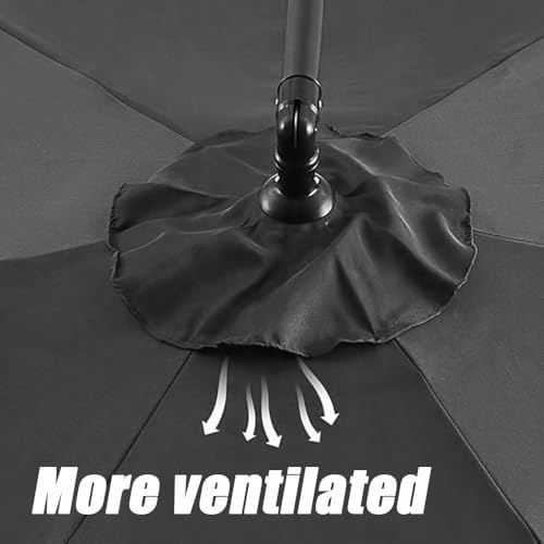 Replacement Canopy for Cantilever Patio Umbrella - UV Protective Fabric, 8'x8', 10'x10', 12'x10' Offset Parasol Cloth, Burgundy, Durable Outdoor Cover, Perfect for Garden & Patio