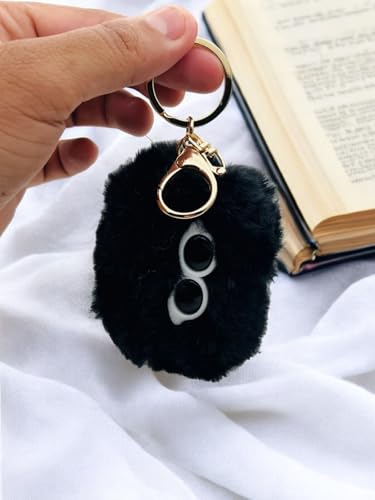 Image of SE HUB Airpods Pro 2 Case Cover Keychain for 2Nd Generation Fur Eye Design Shock Proof 360-degree Protection Case Cover Soft Skin Silicone Compatible 3D Design Headphones Case (Instagram)- Black