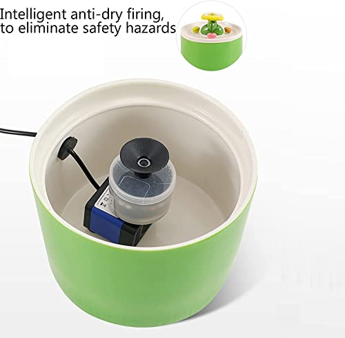 Fuente automática de agua para gatos de cerámica miniatura 5