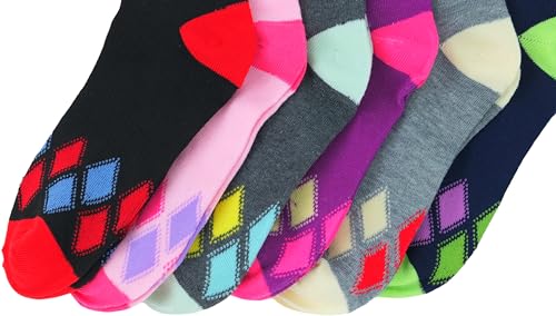 Image of ToBeInStyle Women's Pack of 6 or 12 Fashion Printed Crew Socks
