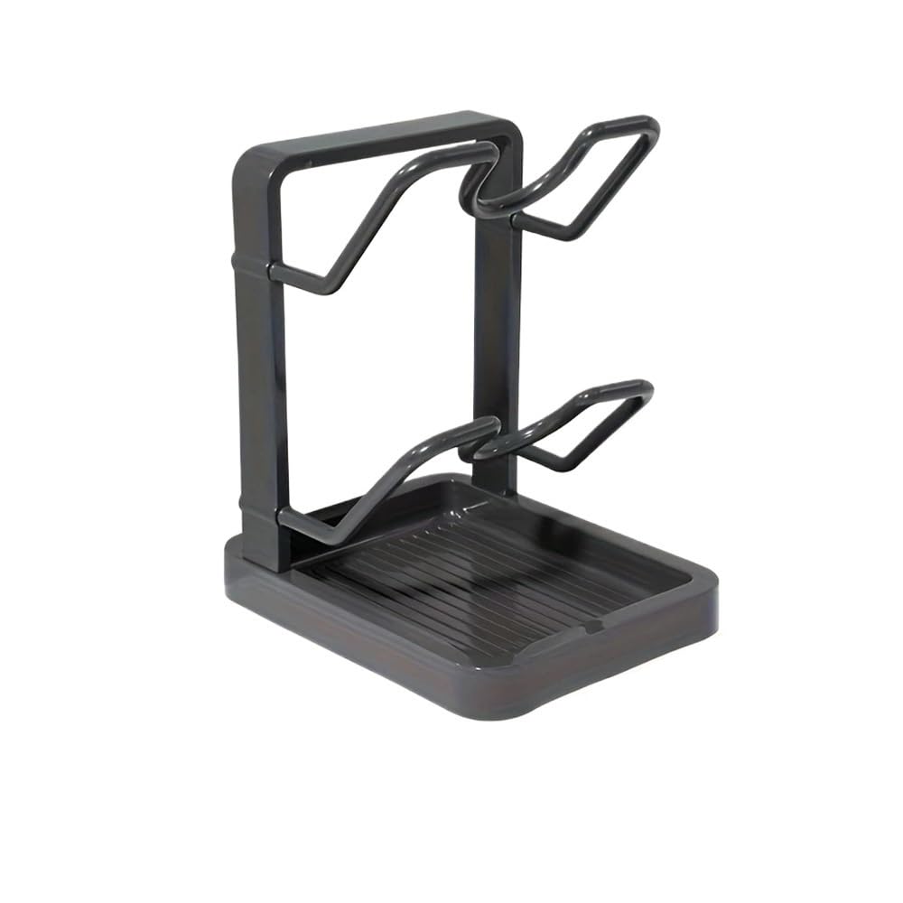 JIUJU Single/Double-Tier Heavy-Duty Plastic Pot Lid & Lid Storage Rack