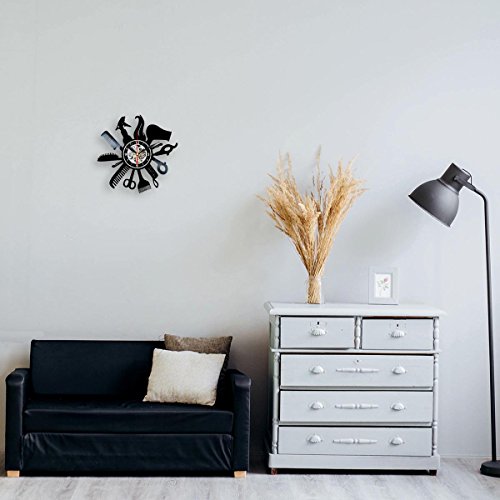 Hairdresser Vinyl Clock - Record Wall Art - Hair Salon Decor - Barber Gifts #TOP3