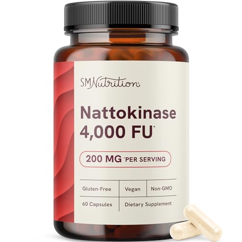 Nattokinase Supplement 4000 FU | Supports Healthy Circulation and Maintains Fibrin Levels | Nattokinase 4000 FU per Serving | Derived from Natto | Vegan & Non-GMO | 60 Capsules (1 Month Supply)