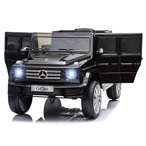 HOMCOM Voiture électrique Enfant véhicule Mercedes Benz 12 V avec - télécommande parentale fournie - V. Max. 5 Km/h - Effets sonores, Lumineux - Noir