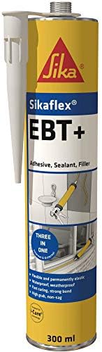 Sika Sikaflex EBT+ Clear | Multipurpose Hybrid Adhesive, Sealant and Filler for Internal, External Doors and Windows - White - 300 ml