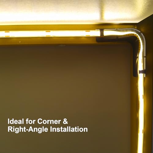 BOXPUT 90° LED Profil Eckverbinder mit nahtlosen Steckern - Universal Streifenverbindungsstück für 8mm-12mm Strip, 4 Stück Kit