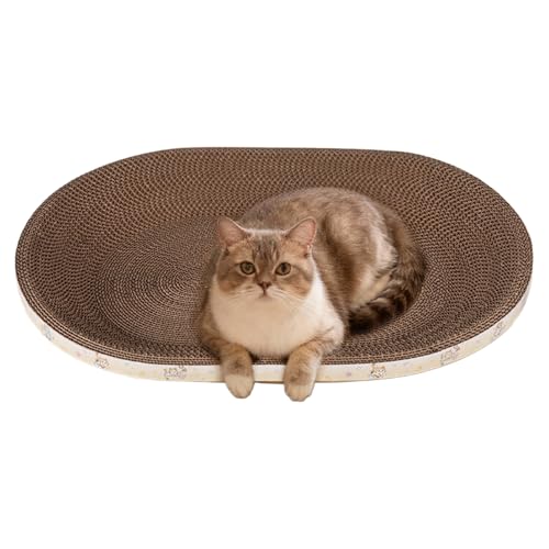 Protector de muebles para gatos con base de cartón ondulado ovalada 2