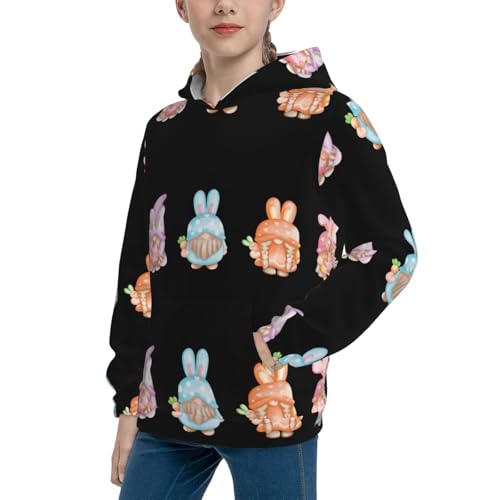 Happy Easter Gnomes Kid Hoodies Boys Sweatshirts Girls Pullover with Pocket2