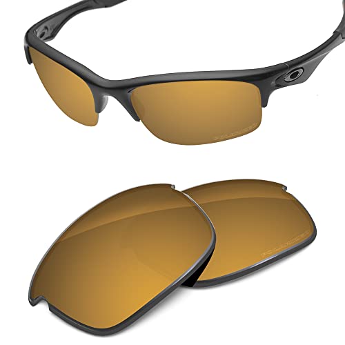 Image of Performance Replacement Lenses Compatible with Oakley Bottle Rocket OO9164 Polycarbonate Polarized Etched-Tungsten Gold