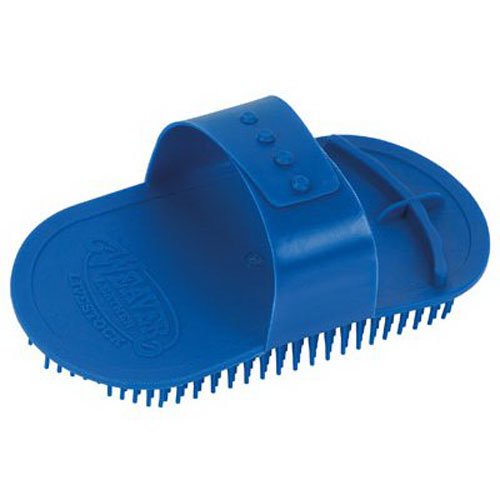 Weaver Leather Livestock Massage Brush, Blue, Medium