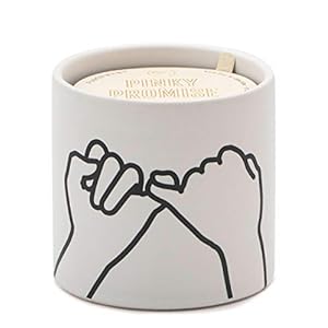 Paddywax Scented Candles in Matte Ceramic Impressions Collection Artisan Candle 575 Ounce Pinky Promise
