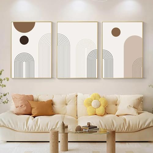Déco de chambre à coucher moderne avec ce triptyque lignes noires
