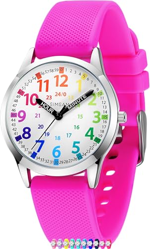Image of Kids Analog Watch, Learning Watch for Kids 8-12, Waterproof Time Teacher Watches for Boys Ages 5-7 6-8, Easy to Read Educational Girls Watches Ages 8-12, Great Gift Boys Girls Year 4-12 Old Waterproof