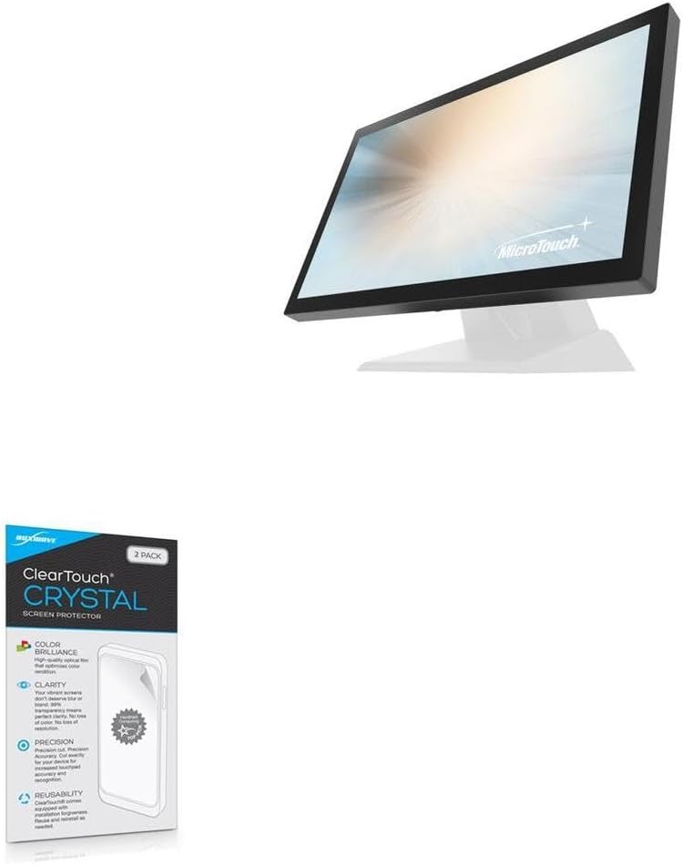 BoxWave Screen Protector Compatible with Microtouch SK-215P-A1 (21.5 in) - ClearTouch Crystal (2-Pack), HD Film Skin - Shields from Scratches