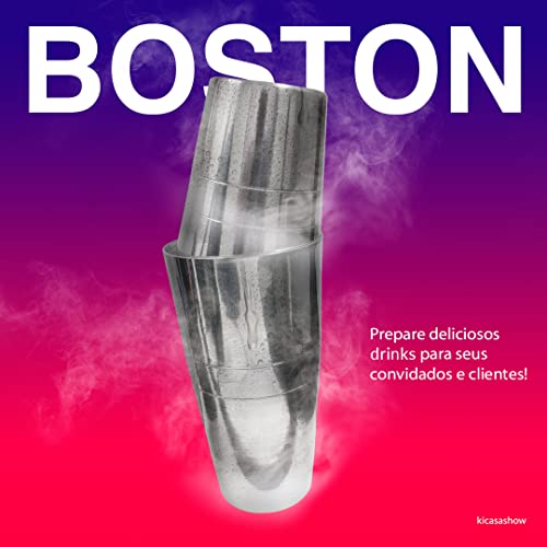 COQUETELEIRA TIPO BOSTON - COPO 840ml & TAMPA 540ml