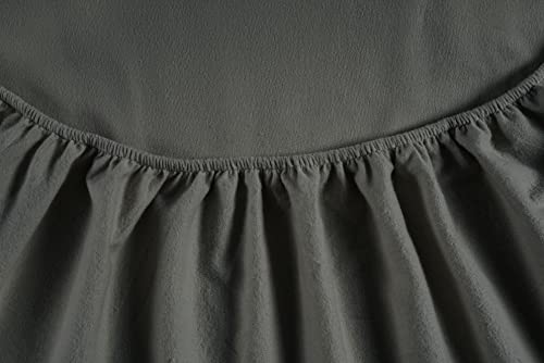 Lane Linen 100% Cotton Flannel Sheets Set - Flannel Sheets Full, 4-Piece Bed Sheets - Lightweight Bedding, Brushed For Extra Softness, Breathable, 15" Deep Pocket (Fits Upto 17" Mattress) - Charcoal #TOP3