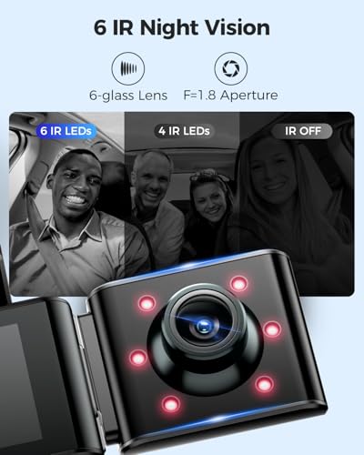 Image of AZDOME M550 Pro5G WiFi 3Channel Dash Cam for Car Built-in GPS, 4K+1080P Dual Dashcam for Front and Rear 1440P+1080P, 512GB, 3.19 inch IPS Screen, IR Night Vision, 24H Parking Mode - Car Accessories