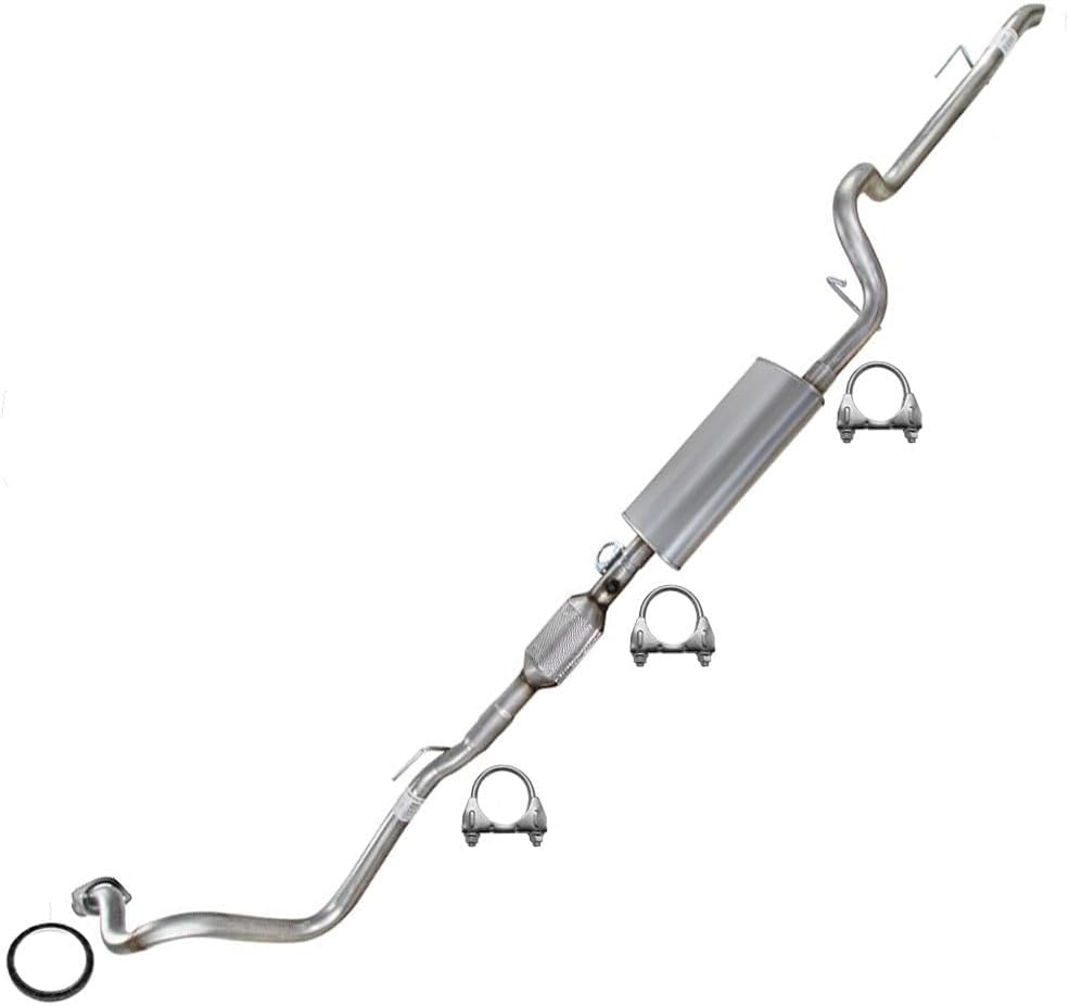 Northeastern Exhaust Front Pipe, Catalytic, Muffler and Tail Pipe Kit Compatible for 1996-1999 Jeep Cherokee 4.0L, EPA-Approved, Free Gasket and Clamps Included, Direct-Fit