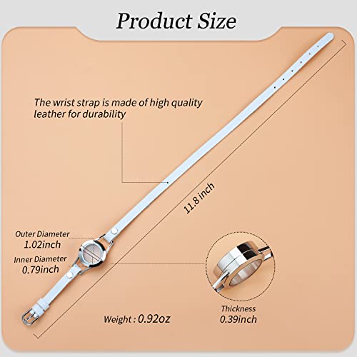 Africanbeads 316L Stainless Steel Memory Floating Locket Bracelet,Fit 6-7Mm Freshwater Pearls Or Gems,Colorful Leather Charm Bangles For Girls And Women(White) #TOP2