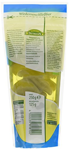Feinkost Dittmann Peloponnesische Peperoncini mild-pikant handgepflückt, 10er Pack (10 x 250 g) – Bild 3