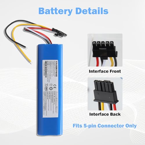Akumulator litowo-jonowy MXJFYY 14,4 V 3400 mAh kompatybilny z Cecotec Conga 3090 3091 3092 1690 1890 2090 2290 Robot Vacuum Cleaner Akcesoria 100% rzeczywista pojemność