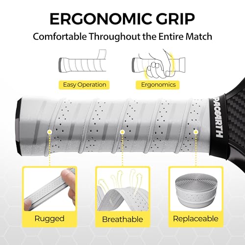 image for PACEARTH Carbon Fiber Pickleball Paddle USAPA Approved 8oz Lightweight