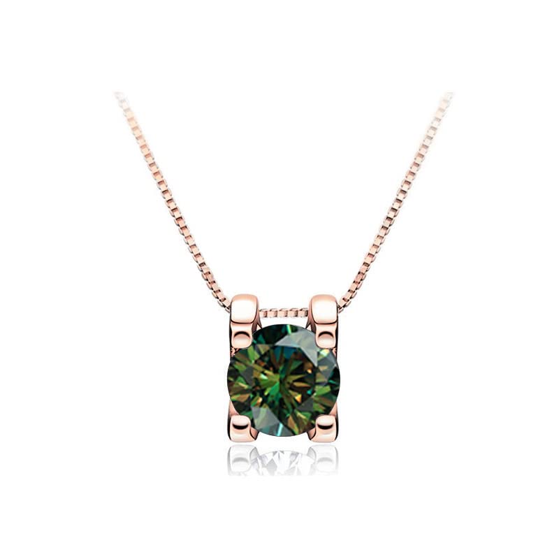 Collier pendentif 1ct or rose pour femme élégant bijou de mariage raffiné