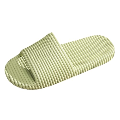 Sandalias unisex acanaladas planas e informales con puntera abierta