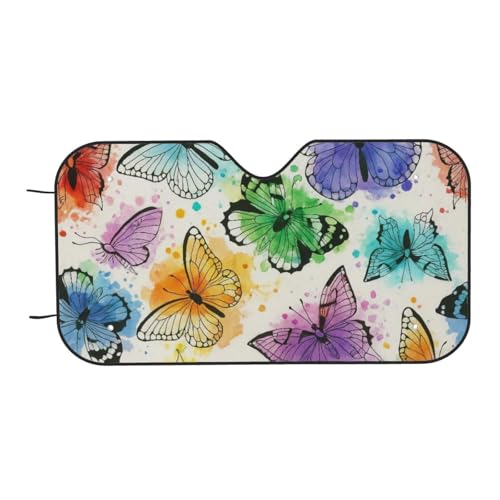 Pare-Soleil Voiture Pliable Anti Volant Brûlant Housses De Soleils Papillon Universelle 70x130