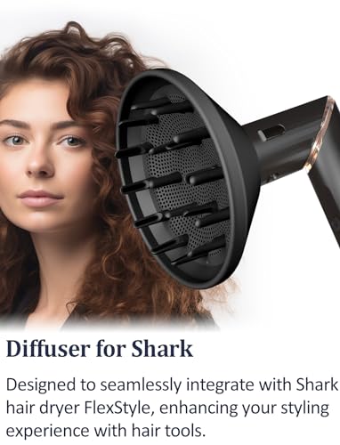 Acessório difusor para secador de cabelo Shark FlexStyle, acessórios para cachos naturais aprimorado