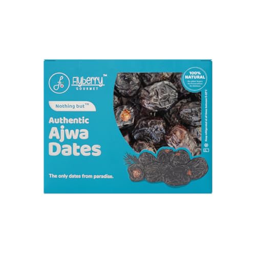 Image of Flyberry Gourmet Ajwa Dates (Khajoor /Khajur) 5kg | 100% Natural | Rich in Calcium, Iron and Potassium | Instant Energy