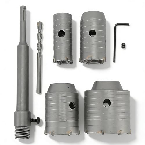 Scie-cloche pour béton avec trépans de 30 à 65 mm pour perçage net du ciment