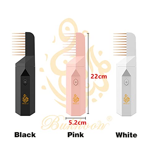 Arabic Incense Burner Electronic Portable Comb Bakhoor,Ramadan Muslim Aroma Diffuser Usb Rechargeable Burning Holder (Black) #TOP7