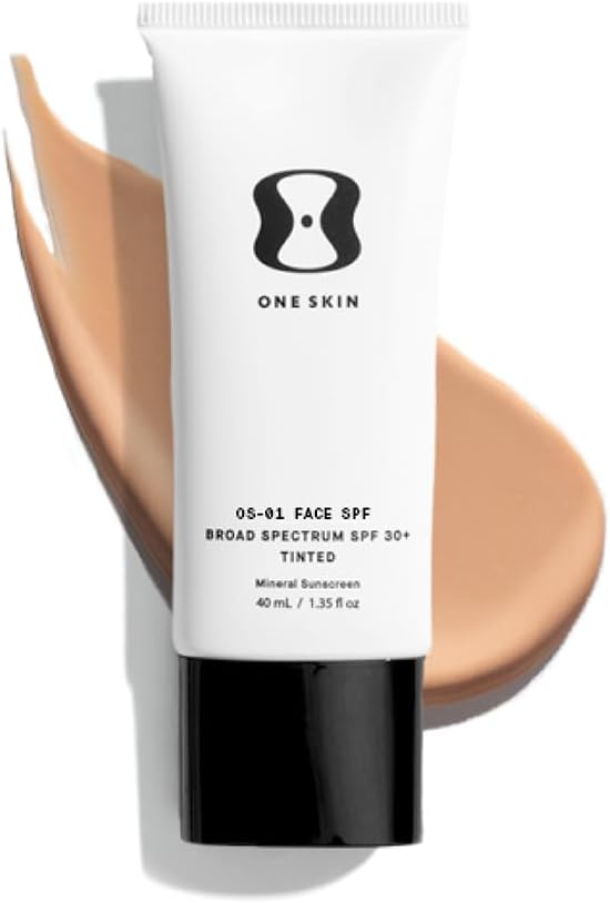 - OneSkin FACE SPF OS-01 Peptide Broad Spectrum SPF 30+ Mineral Sunscreen- Scientifically Proven to Protect Skin from UV Aging, Includes Potent Antioxidants, For All Skin Types Including Sensitive Skin