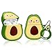 Coralogo Compatible with Airpods 1/2 Cute Case,Cartoon Character Silicone Fruit Airpod Designer Skin Kawaii Funny Fun Cool Keychain Design Cover Kids Teens Air pods Cases for Girls Boys(3D Avocado)